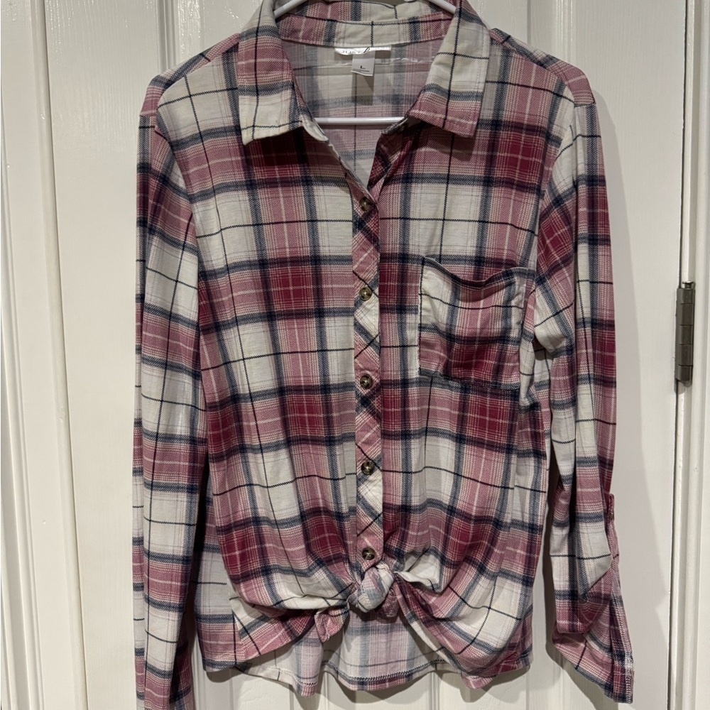 Just Be Multicolor Plaid Shirt